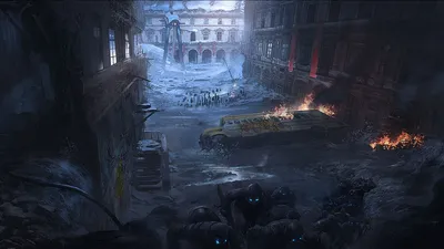 Dark Fantasy Ruined Cars Wallpaper 4K 1920x1080 Dark, Fantasy, Hd, Pc, Desktop, Wallpaper, A, Ruined, Icy, City, Square, Under, Gray, Pink, Ultrawide, Full HD