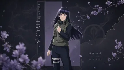 Hinata Hyuga Standing Among Space Wallpaper 4K 3840x2160 Hinata, Hyuga, Standing, Among, Purple, Blossoms, And, Soft, Moonlight, Moody, Night, Scene, Gray, Ultrawide, 4k