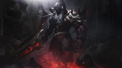 Moody Aatrox Wallpaper Black/Dark Wallpaper 4K 4000x2250 Hd, Desktop, Wallpaper, Featuring, Aatrox, From, League, Of, Legends, Set, Dark, Atmospheric, Gray, Ultrawide, 4k