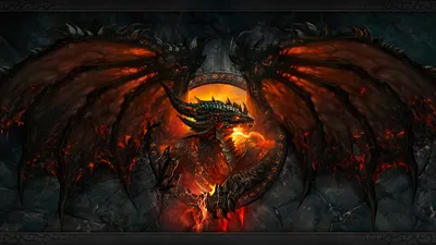Deathwing Dragon World Warcraft Cataclysm Animals Wallpaper 4K 1920x1080 Hd, Desktop, Wallpaper, Featuring, Deathwing, A, Dragon, From, World, Warcraft, Cataclysm, Set, Orange, Brown, Ultrawide, Full HD