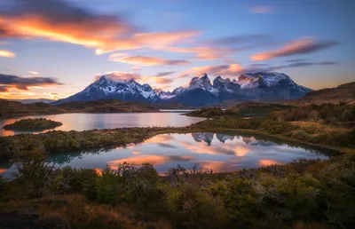 Golden Landscape Wallpaper Nature Wallpaper 4K 1920x1237 A, Stunning, Landscape, Of, Torres, Del, Paine, In, Chile, Featuring, Dramatic, Mountains, Gray, Pink, Ultrawide, Full HD