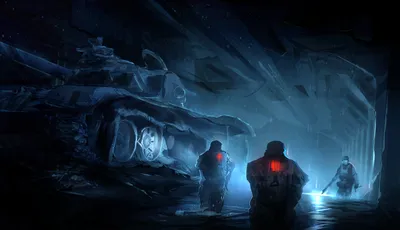 Sci Depicting Soldiers Tank Black/Dark Wallpaper 4K 3138x1803 Hd, Sci‑fi, Desktop, Wallpaper, Depicting, Soldiers, And, A, Tank, Underground, Military, Setting, Brown, Ultrawide, QHD