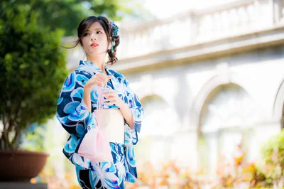 Brunette Kimono Depth Field Abstract Wallpaper 4K 2048x1366 Brunette, Kimono, Depth, Of, Field, Model, Woman, Asian, Desktop, White, Landscape, Full HD