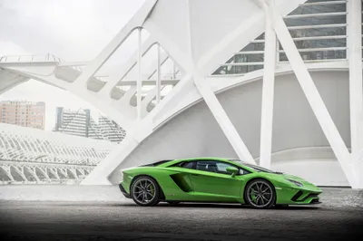 Calm Vibrant Wallpaper Cars Wallpaper 4K 4096x2730 A, Vibrant, Green, Lamborghini, Aventador, S, Supercar, Parked, Front, Modern, Architectural, Structure, White, Ultrawide, 4k