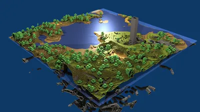 Golden Vibrant Wallpaper Games Wallpaper 4K 1920x1080 A, Vibrant, Minecraft, Landscape, Featuring, Lush, Greenery, Tranquil, Lake, Towering, Structures, Set, Brown, Ultrawide, Full HD