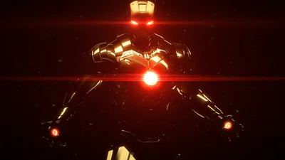 Sleek Iron Wallpaper Black/Dark Wallpaper 4K 1920x1080 Hd, Desktop, Wallpaper, Featuring, Iron, Man, In, A, Dynamic, Pose, Glowing, Eyes, White, Brown, Orange, Ultrawide, Full HD