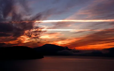 Bold Sunset Wallpaper Nature Wallpaper 4K 1920x1200 Hd, Desktop, Wallpaper, Of, A, Stunning, Sunset, Over, Serene, Body, Water, Silhouettes, Gray, Ultrawide, Full HD