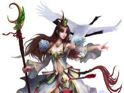 Dreamy Fantasy Wallpaper Animals Wallpaper 4K 1440x1080 A, Fantasy-themed, Hd, Wallpaper, Featuring, Woman, In, Ornate, Attire, Gracefully, Interacting, Majestic, White, Landscape