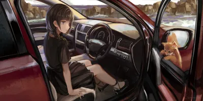 Anime Girl Black Hair Animals Wallpaper 4K 2756x1378 Anime-style, Hd, Desktop, Wallpaper, Featuring, A, Girl, With, Black, Hair, Sitting, Inside, Ultrawide, QHD