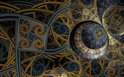 Epic Abstract Wallpaper Abstract Wallpaper 4K 1920x1200 Abstract, Fractal, Design, Featuring, Intricate, Interwoven, Golden, And, Blue, Patterns, Rendered, High, Gray, Brown, Ultrawide, Full HD