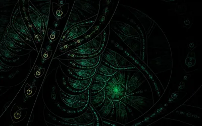 Abstract Fractal Design Deep Green Abstract Wallpaper 4K 1920x1200 Abstract, Fractal, Design, With, Deep, Green, And, Black, Hues, Forming, Intricate, Swirling, Ultrawide, Full HD