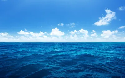 Serene Ocean Vibrant Nature Wallpaper 4K 2560x1600 A, Serene, Ocean, View, Under, Vibrant, Blue, Sky, Fluffy, Clouds, Gently, Floating, Green, Pink, Ultrawide, QHD