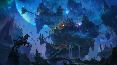 Fantasy Castle Floats Amid Mystical Fantasy Wallpaper 4K 4000x2250 A, Stunning, Fantasy, Castle, Floats, Amid, Mystical, Landscape, Illuminated, Ethereal, Lights, Under, Brown, Ultrawide, 4K
