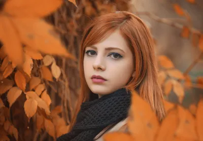 Dreamy Redhead Wallpaper Black/Dark Wallpaper 4K 2000x1390 Hd, Desktop, Wallpaper, Of, A, Redhead, Woman, With, Brown, Eyes, Wearing, Black, Orange, Landscape, Full HD