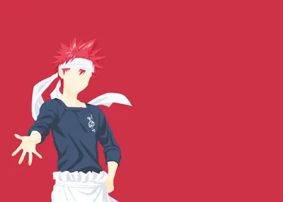 Serene Minimalist Wallpaper Minimal Wallpaper 4K 2016x1440 Minimalist, Sōma, Yukihira, Anime, Food, Wars, Shokugeki, No, Soma, Desktop, Red, White, Landscape, Full HD