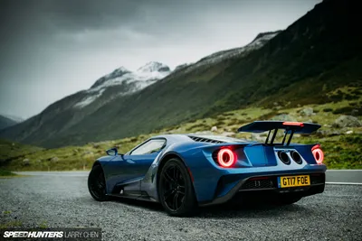 Moody Blue Wallpaper Cars Wallpaper 4K 1920x1280 A, Blue, Ford, Gt, Supercar, Parked, On, Mountain, Road, Dramatic, Peaks, Featured, White, Gray, Landscape, Full HD