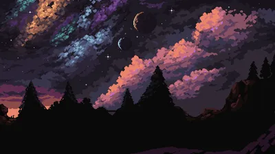 Epic Artistic Wallpaper Nature Wallpaper 4K 1920x1080 A, Stunning, Hd, Desktop, Wallpaper, Featuring, Artistic, Pixel, Art, Cosmic, Night, Sky, Black, Brown, Ultrawide, Full HD