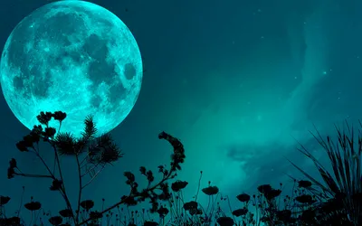 Large Glowing Blue Moon Nature Wallpaper 4K 1920x1200 Hd, Pc, Desktop, Wallpaper, Featuring, A, Large, Glowing, Blue, Moon, Against, Dark, Brown, Ultrawide, Full HD