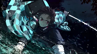 Radiant Tanjiro Wallpaper Black/Dark Wallpaper 4K 2000x1124 Tanjiro, Kamado, From, Demon, Slayer, Kimetsu, No, Yaiba, Action, Sword, Set, Black, Ultrawide, Full HD