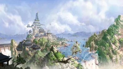 Serene Fantasy Wallpaper Fantasy Wallpaper 4K 1920x1080 Fantasy, City, Hd, Desktop, Wallpaper, White, Ultrawide, Full HD