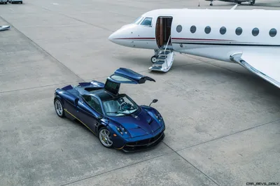 Sleek Blue Pagani Cars Wallpaper 4K 2300x1533 A, Sleek, Blue, Pagani, Huayra, Supercar, With, Gullwing, Doors, Open, Parked, Next, Gray, Ultrawide, Full HD