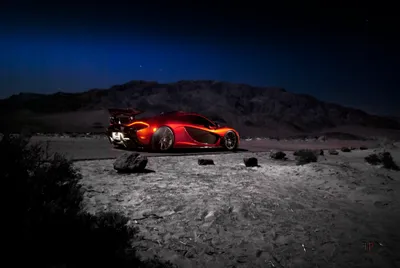 Orange Mclaren Supercar Nature Wallpaper 4K 3872x2592 Orange, Mclaren, P1, Supercar, Parked, On, A, Rocky, Desert, Landscape, Under, Deep, Gray, 4k