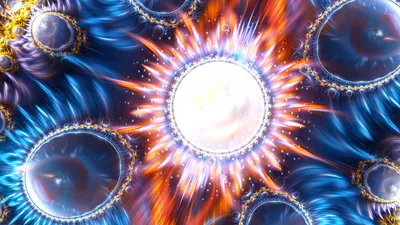 Vibrant Abstract Fractal Design Blue Abstract Wallpaper 4K 1920x1080 A, Vibrant, Abstract, Fractal, Design, In, Blue, And, Orange, Hues, Featuring, Glowing, White, Ultrawide, Full HD