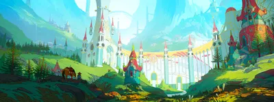 Bright Fantasy Wallpaper Fantasy Wallpaper 4K 3000x1117 Fantasy, City, Hd, Desktop, Wallpaper, White, Ultrawide, QHD