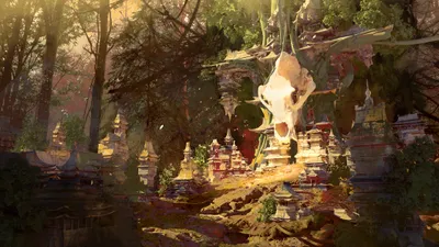 Serene Fantasy Wallpaper Fantasy Wallpaper 4K 2120x1192 Fantasy, City, Hd, Desktop, Wallpaper, Brown, Gray, Ultrawide, Full HD