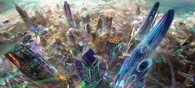 Sci City World World Wallpaper 4K 3840x1745 Sci, Fi, City, Hd, Desktop, White, Gray, Ultrawide, 4K