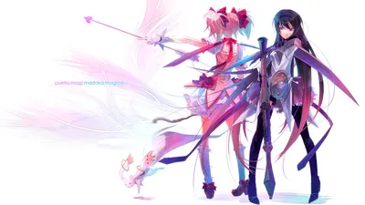 Homura Akemi Madoka Kaname Fantasy Wallpaper 4K 1920x1080 Homura, Akemi, Madoka, Kaname, Anime, (puella, Magi, Magica), Desktop, White, Ultrawide, Full HD