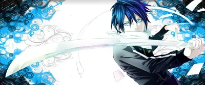 Yato Anime Noragami Showcases His Abstract Wallpaper 4K 2300x960 Hd, Desktop, Wallpaper, Featuring, Yato, From, The, Anime, Noragami, Showcases, His, Blue, White, Ultrawide, Full HD