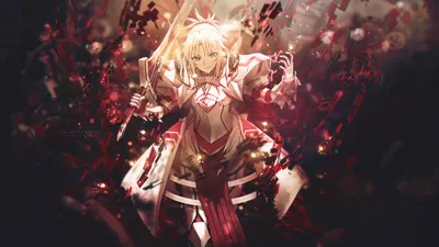 Saber Red Also Known Black/Dark Wallpaper 4K 1920x1080 Hd, Desktop, Wallpaper, Of, Saber, Red, Also, Known, Mordred, Fate, Apocrypha, Anime, White, Brown, Gray, Ultrawide, Full HD