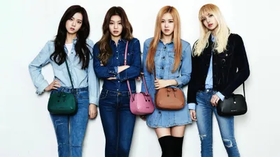 Music Group Blackpink Posing Stylishly Abstract Wallpaper 4K 3840x2160 4k, Ultra, Hd, Desktop, Wallpaper:, Featuring, The, Music, Group, Blackpink, Posing, Stylishly, White, Ultrawide