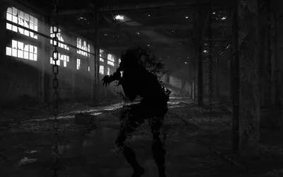 Dark Black Anime Ghost Figure Black/Dark Wallpaper 4K 1600x1001 A, Dark, Black, Anime, Ghost, Figure, From, Ajin:, Demi-human, Stands, Abandoned, Ultrawide