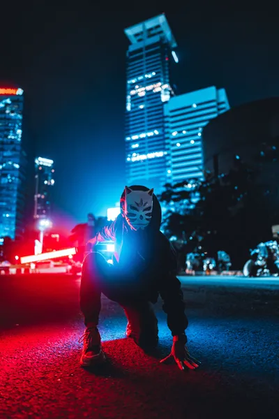 Crouching Person Wearing Wallpaper 4K, Abstract category