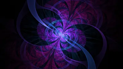 Vibrant Purple Fractal Spiral Abstract Wallpaper 4K 3840x2160 Vibrant, Purple, Fractal, Spiral, With, Luminous, Blue, Ribbons, Radiating, Center, Abstract, Ultra, Brown, Ultrawide, 4k