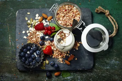 Moody Muesli Wallpaper Abstract Wallpaper 4K 5616x3744 Muesli, Blueberry, Berry, Still, Life, Food, Breakfast, Hd, Desktop, White, Landscape, 4k