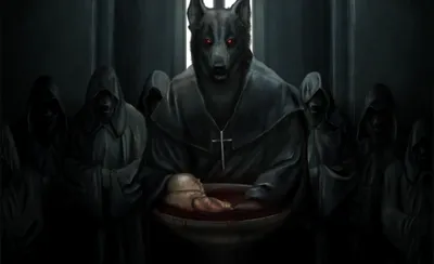 Dark Fantasy Depicting Menacing Black/Dark Wallpaper 4K 1920x1172 Hd, Dark, Fantasy, Pc, Wallpaper, Depicting, A, Menacing, Wolf-headed, Figure, Cloak, Holding, Gray, White, Brown, Ultrawide, Full HD