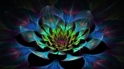 Vibrant Abstract Fractal Flower Abstract Wallpaper 4K 3840x2160 A, Vibrant, 3d, Abstract, Fractal, Flower, With, Swirling, Colorful, Petals, Set, Against, Red, Gray, Brown, Ultrawide, 4k