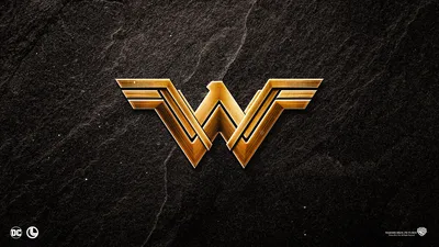 Dreamy Iconic Wallpaper Black/Dark Wallpaper 4K 1920x1080 The, Image, Features, Iconic, Golden, W, Emblem, Wonder, Woman, Set, Against, Textured, Orange, Gray, Ultrawide, Full HD