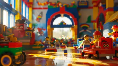 Vibrant Lego Brightly Abstract Wallpaper 4K 2912x1632 Hd, Desktop, Wallpaper, Featuring, A, Vibrant, Lego, Scene, Brightly, Colored, Figures, Structures, White, Ultrawide, QHD