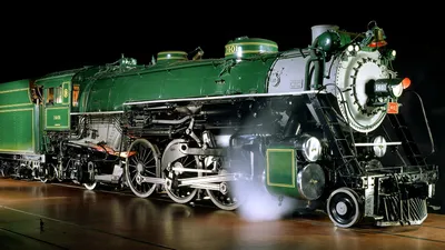 Moody Detailed Wallpaper Cars Wallpaper 4K 1920x1080 Hd, Desktop, Wallpaper, Featuring, A, Detailed, Green, Steam, Locomotive, Train, Against, Dark, Gray, Ultrawide, Full HD