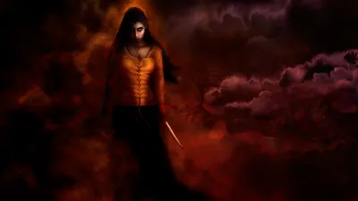 Vibrant Dark Wallpaper Black/Dark Wallpaper 4K 1920x1080 Dark, Woman, Hd, Desktop, Wallpaper, Background, Image, Orange, Brown, Ultrawide, Full HD