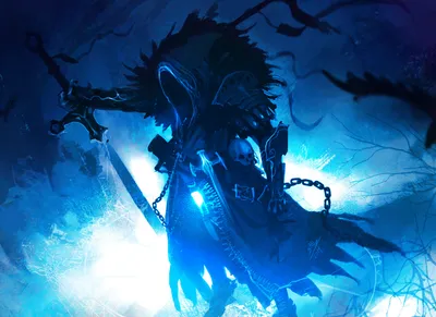 Dark Warrior Hooded Black/Dark Wallpaper 4K 3300x2400 Dark, Warrior, In, A, Hooded, Cloak, Grips, Glowing, Sword, Chained, Weapon, Amid, White, Landscape, QHD