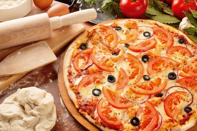 Dreamy Still Wallpaper Abstract Wallpaper 4K 2073x1382 Hd, Pc, Desktop, Wallpaper, Background, Still, Life, Of, Tomato, Pizza, Close-up, Cheese-topped, Purple, Orange, Gray, Landscape, Full HD