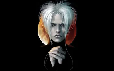 Dark Stylized Portrait Pale White Black/Dark Wallpaper 4K 1920x1200 Hd, Pc, Desktop, Wallpaper, Dark, Stylized, Portrait, Of, Pale, White-haired, Man, Clasped, Gray, Ultrawide, Full HD