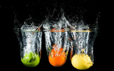 Serene Green Wallpaper Black/Dark Wallpaper 4K 1920x1200 Hd, Pc, Desktop, Wallpaper, Of, Green, Apple, Orange, Lemon, Splashing, Into, Water, Gray, Ultrawide, Full HD
