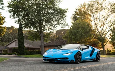 Blue Centenario Supercar Suburban Cars Wallpaper 4K 2048x1280 Blue, Lamborghini, Centenario, Supercar, Parked, On, A, Suburban, Street, Captured, High-definition, Desktop, White, Gray, Ultrawide, Full HD
