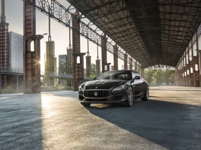 Radiant Silver Wallpaper Cars Wallpaper 4K 4096x3072 Silver, Maserati, Quattroporte, Parked, Beneath, An, Industrial, Steel, Canopy, Sunrise, Dramatic, Shadows, White, Gray, Landscape, 4k